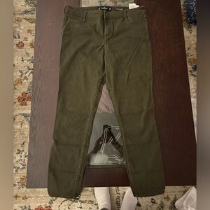 Hollister Khaki Green High-Rise Pants